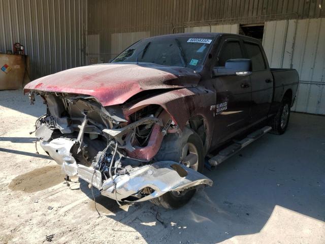 1C6RR6TT1KS584865 - 2019 RAM 1500 CLASS MAROON photo 2