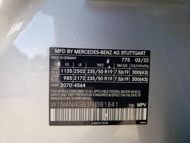 W1N4N4GB3NJ381841 - 2022 MERCEDES-BENZ GLA 250 SILVER photo 10