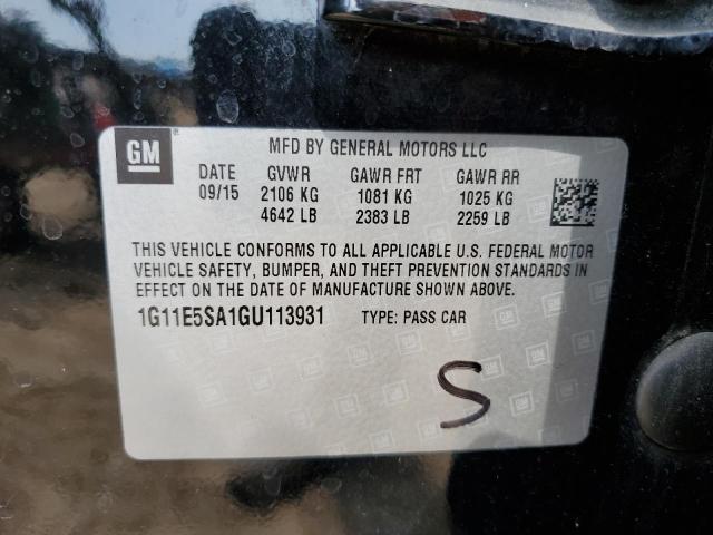 1G11E5SA1GU113931 - 2016 CHEVROLET MALIBU LIM 黑色 照片 10