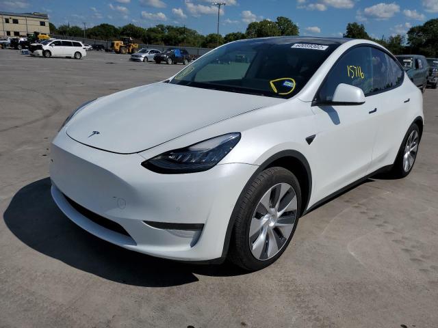 5YJYGDEE4MF186286 - 2021 TESLA MODEL Y أبيض صورة 2