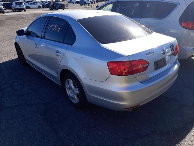 3VW2K7AJ0BM057069 - 2011 VOLKSWAGEN JETTA BASE 银色 照片 3