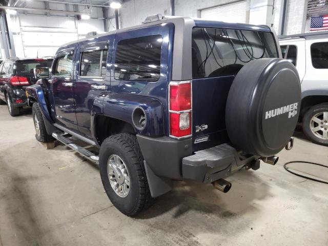 5GTDN13E078256109 - 2007 HUMMER H3 BLUE photo 3