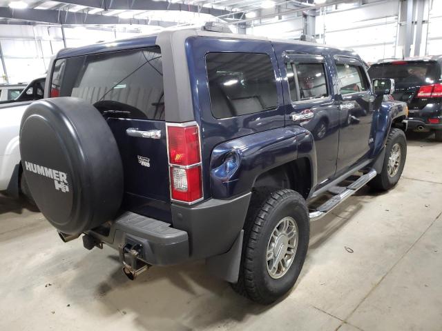 5GTDN13E078256109 - 2007 HUMMER H3 BLUE photo 4