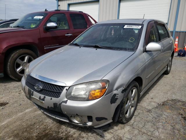 KNAFE162385017915 - 2008 KIA SPECTRA5 5 SILVER photo 2