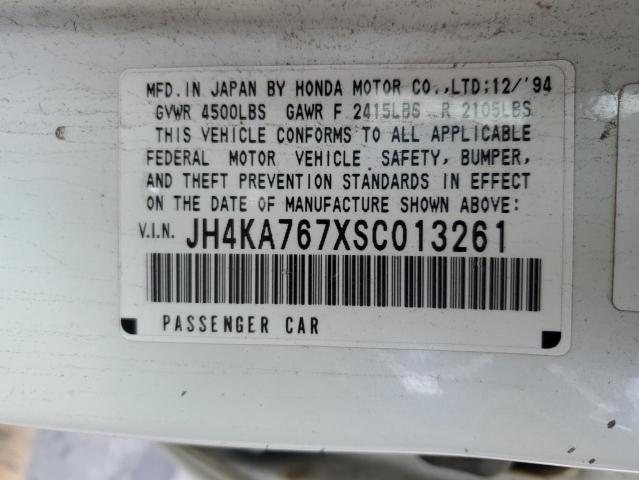 JH4KA767XSC013261 - 1995 ACURA LEGEND LS Ақ фото 10
