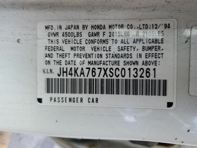 JH4KA767XSC013261 - 1995 ACURA LEGEND LS WHITE photo 10