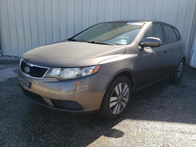 KNAFU5A22D5727755 - 2013 KIA FORTE EX BROWN photo 2