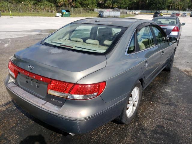 KMHFC46F68A265270 - 2008 HYUNDAI AZERA SE GREEN photo 4