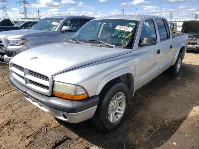 1D7HL38X33S157453 - 2003 DODGE DAKOTA QUA SILVER photo 2