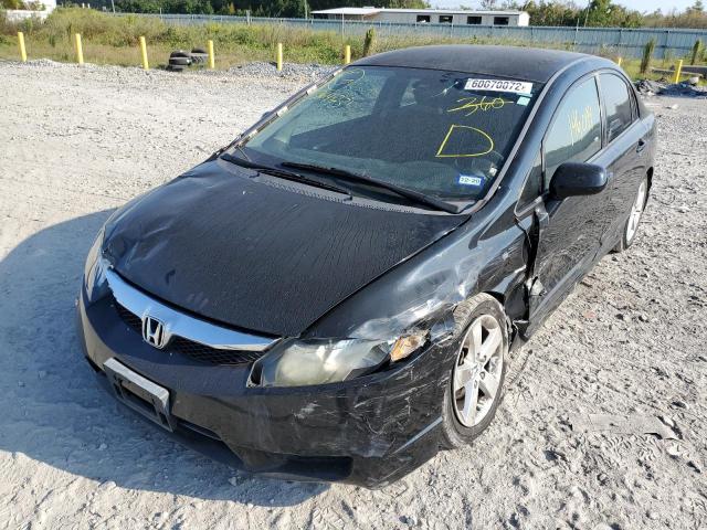 2HGFA16679H336473 - 2009 HONDA CIVIC LX-S أسود صورة 2