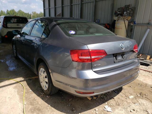 3VW2K7AJ9FM263335 - 2015 VOLKSWAGEN JETTA BASE Մոխրագույն լուսանկար 3