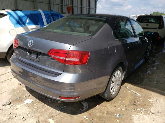 3VW2K7AJ9FM263335 - 2015 VOLKSWAGEN JETTA BASE Մոխրագույն լուսանկար 4
