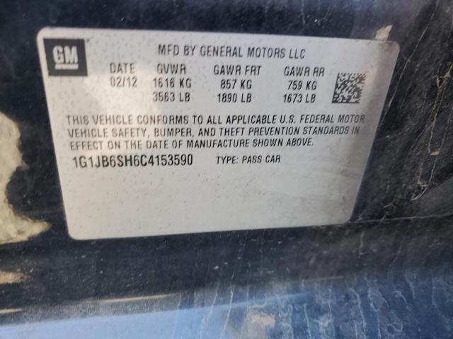 1G1JB6SH6C4153590 - 2012 CHEVROLET SONIC LS 黑色 照片 10