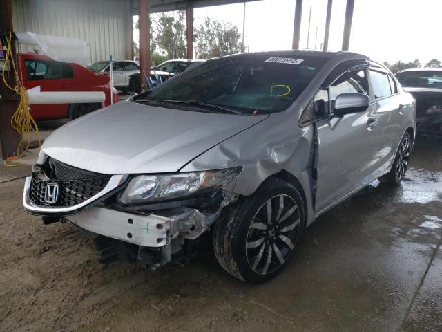 19XFB2F96FE080426 - 2015 HONDA CIVIC EXL 银色 照片 2