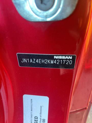 JN1AZ4EH2KM421720 - 2019 NISSAN 370Z BASE RED photo 10