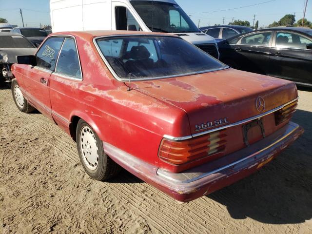 WDBCA45D4JA389006 - 1988 MERCEDES-BENZ 560 SEC RED photo 3