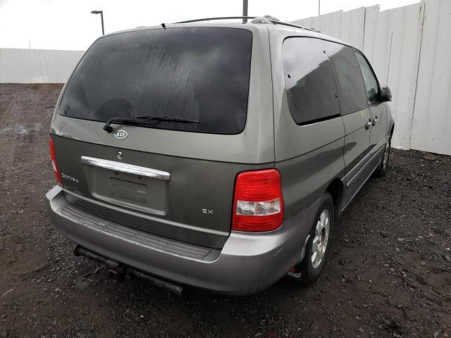 KNDUP131936461755 - 2003 KIA SEDONA GRAY photo 4