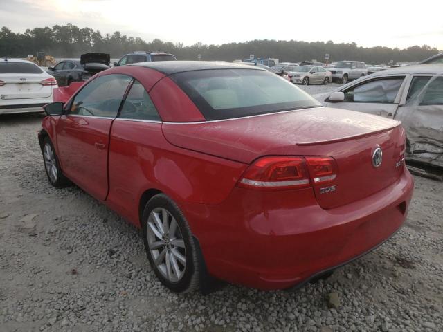 WVWBW8AH4DV003731 - 2013 VOLKSWAGEN EOS KOMFOR 红色 照片 3