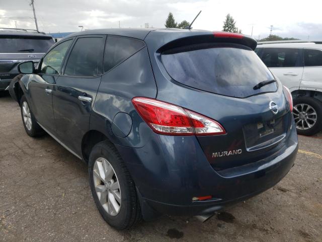 JN8AZ1MW8EW514024 - 2014 NISSAN MURANO LE BLUE photo 3