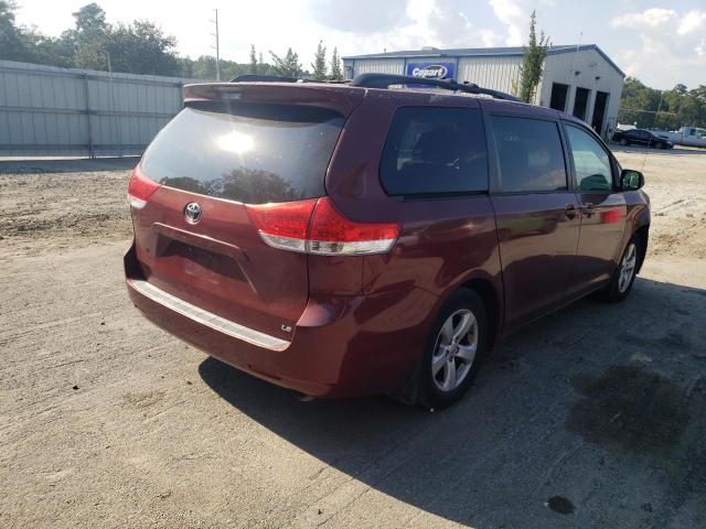 5TDKK3DC0BS112967 - 2011 TOYOTA SIENNA LE BURGUNDY photo 4