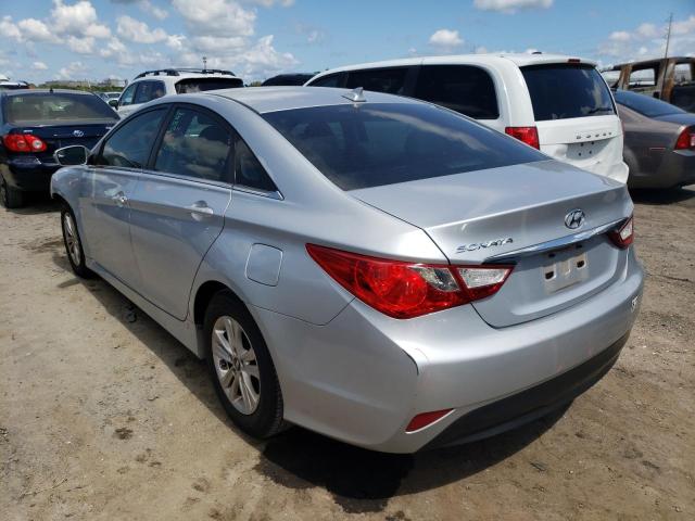 5NPEB4ACXEH856397 - 2014 HYUNDAI SONATA GLS SILVER photo 3