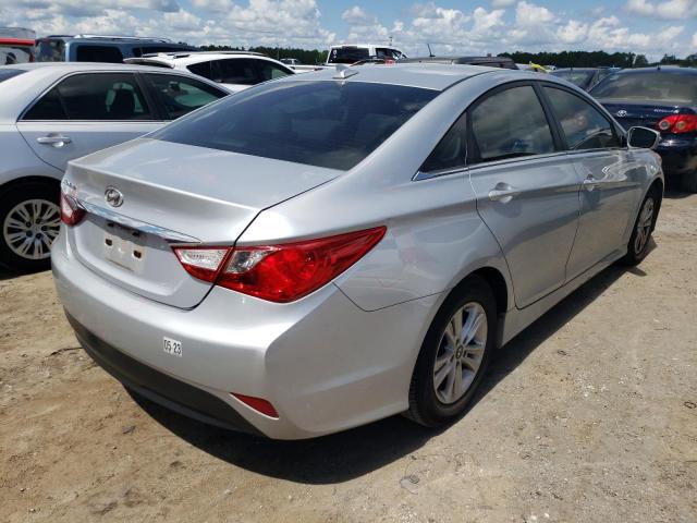 5NPEB4ACXEH856397 - 2014 HYUNDAI SONATA GLS SILVER photo 4