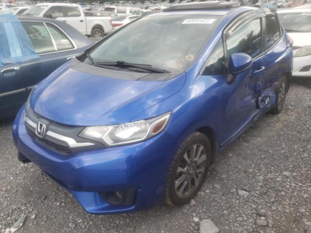 3HGGK5H81FM767279 - 2015 HONDA FIT EX BLUE photo 2