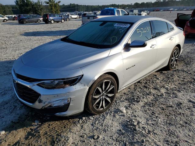 1G1ZG5ST1LF066087 - 2020 CHEVROLET MALIBU RS SILVER photo 2