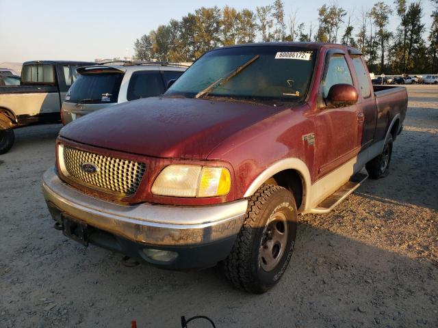 2FTRX18L5XCA12395 - 1999 FORD F-150 SUPE BURGUNDY photo 2