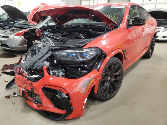 5YMCY0C00N9M68841 - 2022 BMW X6 M RED photo 2