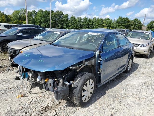 3VW2K7AJ3FM346341 - 2015 VOLKSWAGEN JETTA BASE 蓝色 照片 2