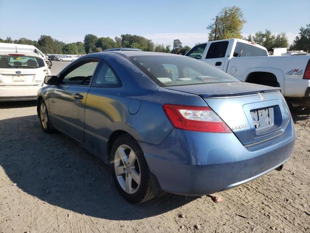 2HGFG12827H545235 - 2007 HONDA CIVIC EX BLUE photo 3