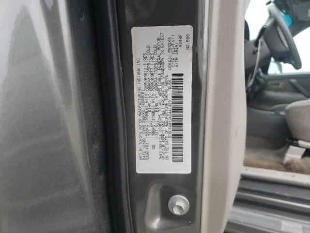 5TBDT44194S441429 - 2004 TOYOTA TUNDRA DOU GRAY photo 10