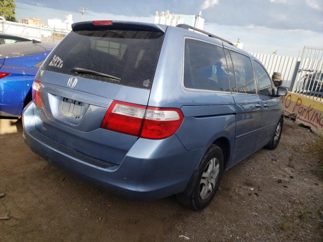 5FNRL38626B108011 - 2006 HONDA ODYSSEY EX BLUE photo 4