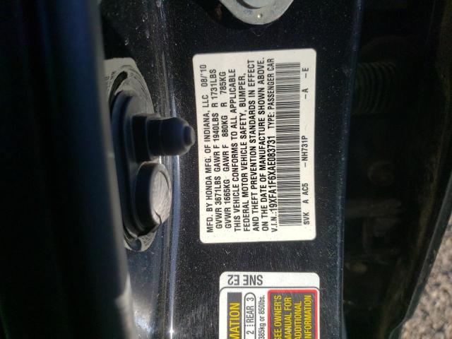 19XFA1F6XAE083731 - 2010 HONDA CIVIC LX-S Qara foto 10