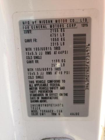 3N63M0YN0FK734976 - 2015 CHEVROLET CITY EXPRE Ağ foto 10