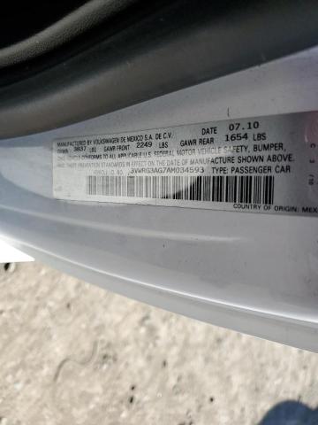 3VWRG3AG7AM034593 - 2010 VOLKSWAGEN NEW BEETLE 白色 照片 10