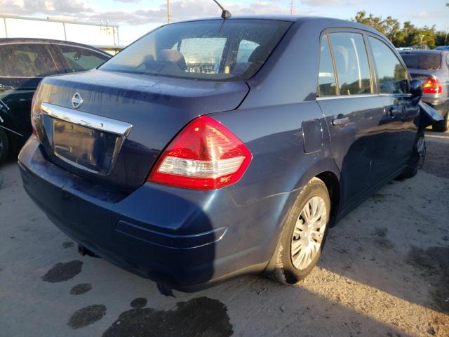 3N1BC11E18L426166 - 2008 NISSAN VERSA S BLUE photo 4