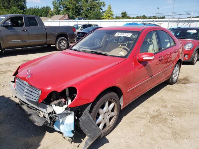 WDBRF84J24F522556 - 2004 MERCEDES-BENZ C 320 4MAT RED photo 2