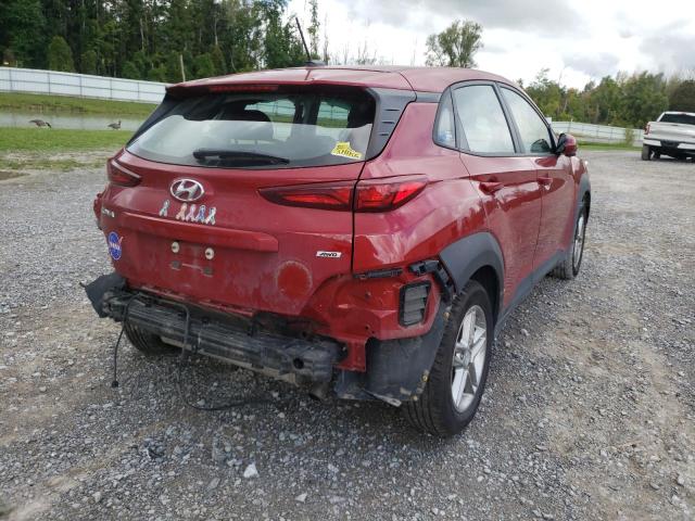 KM8K1CAA2KU280235 - 2019 HYUNDAI KONA SE RED photo 4