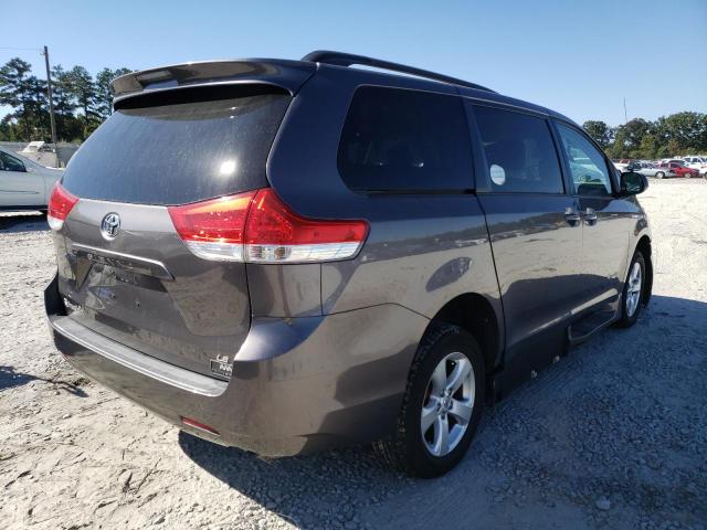 5TDKK3DC4DS379855 - 2013 TOYOTA SIENNA LE GRAY photo 4