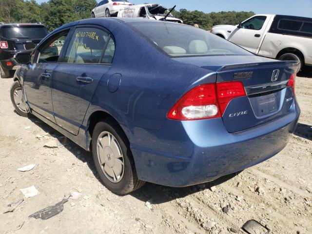 JHMFA36249S015702 - 2009 HONDA CIVIC HYBR BLUE photo 3