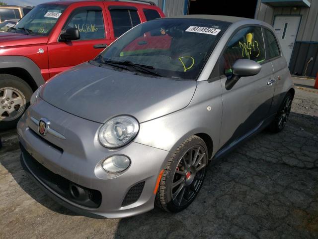 3C3CFFJH1JT420796 - 2018 FIAT 500 ABARTH SILVER photo 2