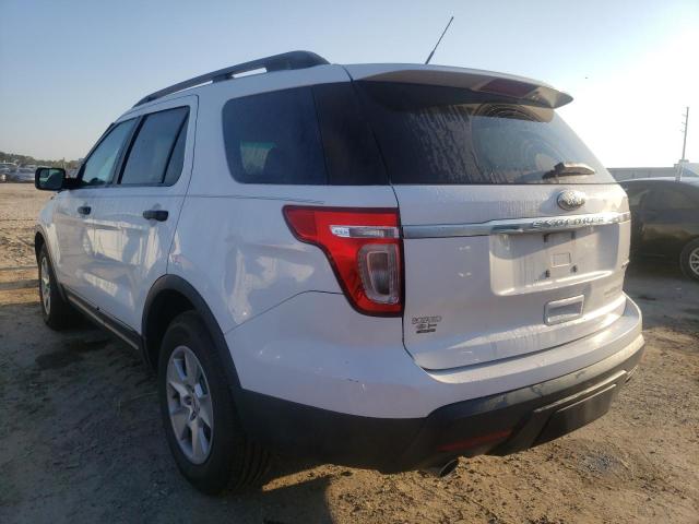 1FM5K7B80DGB42496 - 2013 FORD EXPLORER WHITE photo 3