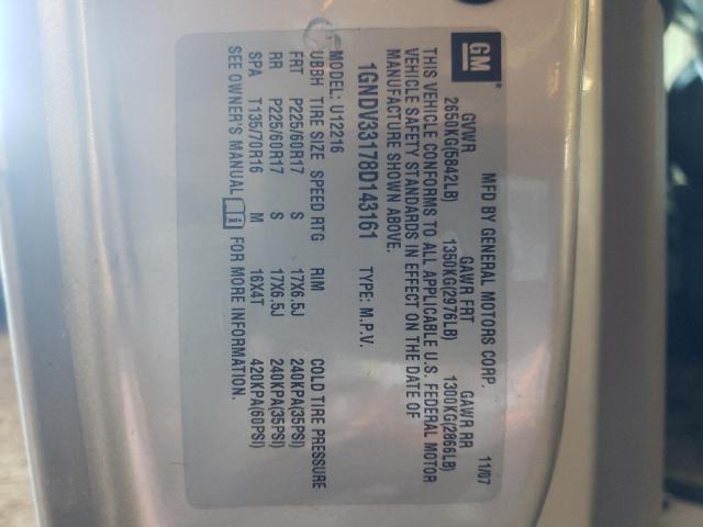 1GNDV33178D143161 - 2008 CHEVROLET UPLANDER L Gümüş foto 10