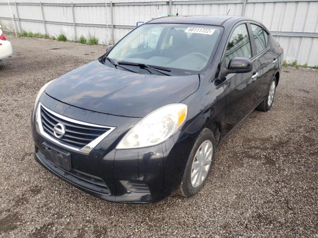 3N1CN7AP7CL858479 - 2012 NISSAN VERSA S BLACK photo 2