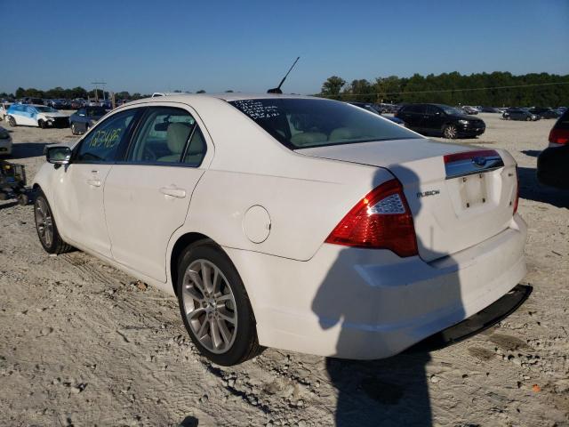 3FAHP0JA9AR116181 - 2010 FORD FUSION SEL WHITE photo 3