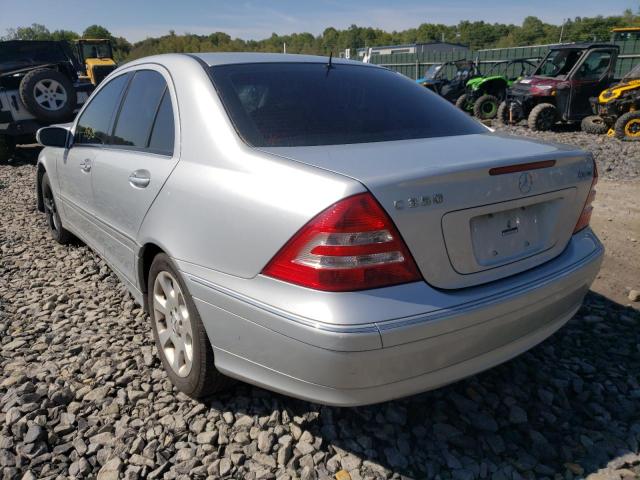 WDBRF87H86F758009 - 2006 MERCEDES-BENZ C 350 4MAT SILVER photo 3