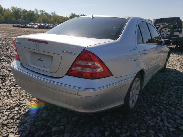 WDBRF87H86F758009 - 2006 MERCEDES-BENZ C 350 4MAT SILVER photo 4