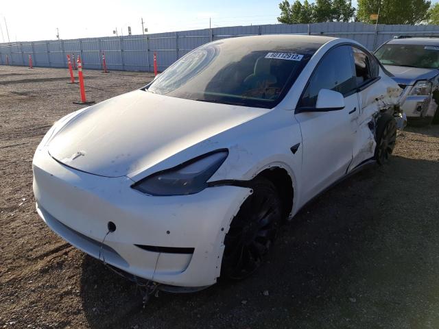 7SAYGDEF1NF325982 - 2022 TESLA MODEL Y أبيض صورة 2